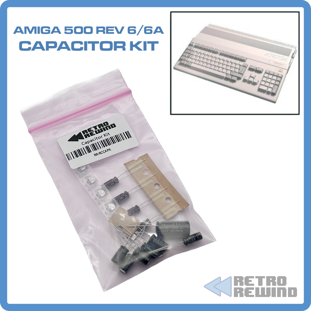thumbnail interactive-video image 1 of Commodore Amiga 500 Capacitor Repair Kit - Fits All Revisions 3/5/6A/7/8/8A/8A1 1 of 4